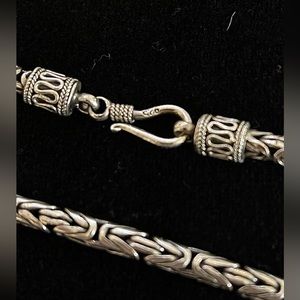 Sterling Silver 925 Bali Chain Necklace